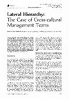 Research paper thumbnail of Lateral hierarchy: The case of cross-cultural management teams