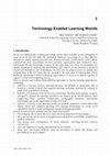 Research paper thumbnail of Technology Enabled Learning Worlds