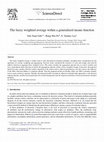 Research paper thumbnail of The fuzzy weighted average within a generalized means function