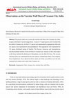 Research paper thumbnail of Observations on the Vascular Wall Flora of Varanasi City, India