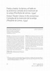 Research paper thumbnail of "Fiesta y teatro: la danza y el baile en la anónima Comedia de la invención de la sortija (Monforte de Lemos, 1594)". En M. Zugasti ed. Teatro, fiesta y ritual en España y sus virreinatos americanos (siglos XVI-XVII). Rilce 32.3 n. extraordinario (2016): 680-701