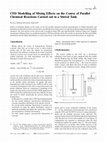 Research paper thumbnail of CFD Modelling of Mixing Effects on the Course of Parallel Chemical Reactions Carried out in a Stirred Tank