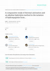 Research paper thumbnail of A comparative study of thermal calcination and an alkaline hydrolysis method in the isolation of hydroxyapatite from Thunnus obesus bone