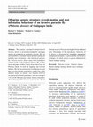 Research paper thumbnail of Offspring genetic structure reveals mating and nest infestation behaviour of an invasive parasitic fly ( Philornis downsi ) of Galápagos birds