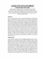 Research paper thumbnail of A COUNTRY LEVEL PHYSICAL AND COMMUNITY RISK INDEX IN THE ASIA-PACIFIC REGION FOR EARTHQUAKES AND FLOODS