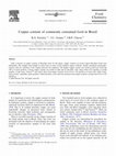 Research paper thumbnail of Copper content of commonly consumed food in Brazil