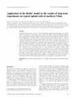 Research paper thumbnail of Application of the RothC model to the results of long-term experiments on typical upland soils in northern China