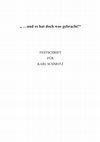 Research paper thumbnail of "...und es hat doch was gebracht!" Festschrift für Karl Schmotz zum 65. Geburtstag. Interantionale Archäologie Studia honoraria 35 (Rahden/Westf. 2014).