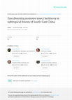 Research paper thumbnail of Tree diversity promotes insect herbivory in subtropical forests of south-east China: Tree diversity promotes insect herbivory