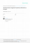 Research paper thumbnail of Testimonianze singolari di pittura ellenistica a Pompei