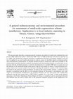 Research paper thumbnail of A general technoeconomic and environmental procedure for assessment of small-scale cogeneration scheme installations: Application to a local industry operating in …