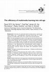 Research paper thumbnail of The efficiency of multimedia learning into old age