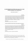 Research paper thumbnail of “El movimiento juntista de 1810 en la Capitanía General de Venezuela”, en Historia Caribe, Universidad del Atlántico, Barranquilla, Colombia, nº 16, 2010, págs. 31-52. ISSN: 0122-8803.