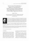 Research paper thumbnail of A Convenient Verisimilitude or Oppressive Internalization?: Characterizing the Ethical Augments Surrounding Hierarchical Structures in Knowledge Organization Systems