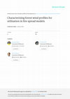 Research paper thumbnail of Characterising forest wind profiles for utilisation in fire spread models