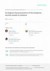 Research paper thumbnail of Ecological characterization of the Juniperus excelsa stands in Lebanon