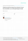 Research paper thumbnail of Phyllostomid bat wings from Atlantic Forest bat ensembles: an ecomorphological study