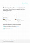 Research paper thumbnail of Pipette aspiration of hyperelastic compliant materials: Theoretical analysis, simulations and experiments