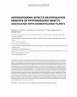 Research paper thumbnail of Anthropogenic Effects on Population Genetics of Phytophagous Insects Associated with Domesticated Plants