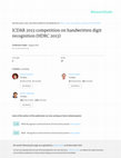 Research paper thumbnail of ICDAR 2013 Competition on Handwritten Digit Recognition (HDRC 2013)