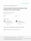 Research paper thumbnail of Accounting for Growth and Output Gaps: Evidence from New Zealand