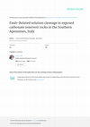 Research paper thumbnail of FAULT-RELATED SOLUTION CLEAVAGE IN EXPOSED CARBONATE RESERVOIR ROCKS IN THE SOUTHERN APENNINES, ITALY