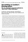 Research paper thumbnail of Speculating on London's housing future. The rise of global corporate landlords in 'post-crisis' urban landscapes