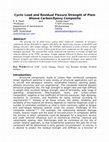 Research paper thumbnail of Cyclic Load and Residual Flexure Strength of Plain Weave Carbon/Epoxy Composite