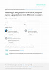 Research paper thumbnail of Phenotypic and genetic variation of Jatropha curcas L populations from different countries