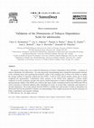 Research paper thumbnail of Validation of the Dimensions of Tobacco Dependence Scale for adolescents