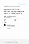 Research paper thumbnail of Parasocial Interaction: A Review of the Literature and a Model for Future Research