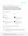 Research paper thumbnail of Fusion transcripts and transcribed retrotransposed loci discovered through comprehensive transcriptome analysis using Paired-End diTags (PETs)