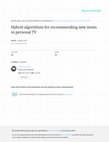 Research paper thumbnail of Hybrid algorithms for recommending new items