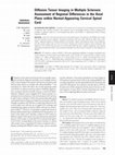 Research paper thumbnail of ORIGINAL RESEARCH Diffusion Tensor Imaging in Amyotrophic Lateral Sclerosis: Volumetric Analysis of the Corticospinal Tract