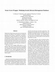 Research paper thumbnail of Secure access wrapper: mediating security between heterogeneous databases