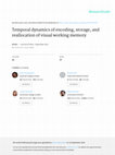 Research paper thumbnail of Temporal dynamics of encoding, storage, and reallocation of visual working memory