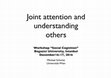 Research paper thumbnail of Joint attention and understanding others