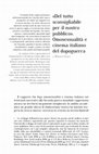 Research paper thumbnail of «Del tutto sconsigliabile per il nostro pubblico»: omosessualità e cinema italiano del dopoguerra