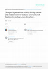 Research paper thumbnail of Changes in peroxidase activity during natural and oxidative stress-induced senescence of Azadirachta indica A. juss detached leaves