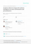 Research paper thumbnail of Analytical Affective Design With Ambient Intelligence for Mass Customization and Personalization