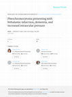 Research paper thumbnail of Pheochromocytoma presenting with bithalamic infarction, dementia, and increased intraocular pressure