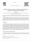 Research paper thumbnail of Diffusivity of binary mixtures in zeolites: MD simulations vs Maxwell-Stefan theory