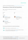 Research paper thumbnail of Discussion on Tunis soft soil sensitivity