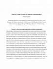 Research paper thumbnail of What is a mode account of collective intentionality?