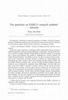 Research paper thumbnail of Ten questions on EARLI's research students' network