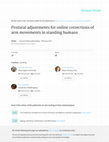 Research paper thumbnail of Postural adjustments for online corrections of arm movements in standing humans