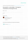 Research paper thumbnail of Encarando-a-atrocidade - Portuguese Translation of Facing Atrocity: Shame and it's Absence