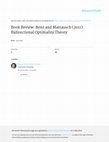 Research paper thumbnail of Book Review: Benz and Mattausch (2011): Bidirectional Optimality Theory