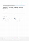 Research paper thumbnail of Stability of a Channel Flow over a Porous Interface