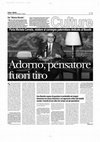 Research paper thumbnail of Adorno pensatore fuori tiro